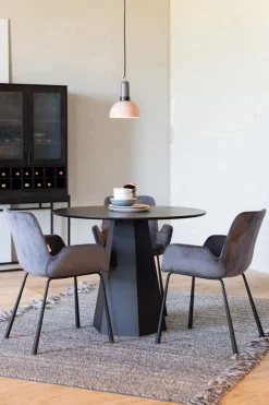 Zuiver Matbord 'Pilar' Runt 100cm - Svart