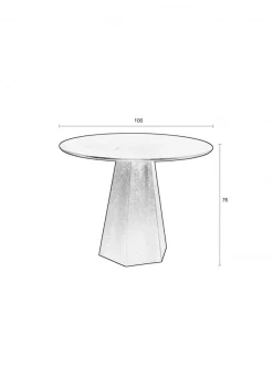 Zuiver Matbord 'Pilar' Runt 100cm - Svart