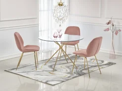 Reforma Matbord 'Rondo' Runt 110cm - Transparent/Guld