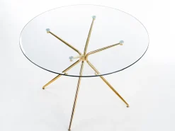 Reforma Matbord 'Rondo' Runt 110cm - Transparent/Guld