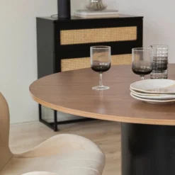 Reforma Matbord 'Rounded' Runt 120cm - Valnöt