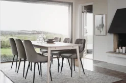 Rowico Home Matbord 'Tyler' 180x90cm - Vitpigmenterad Ek