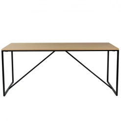 Reforma Matbord 'Vega' 180x90cm - Natur/Svart