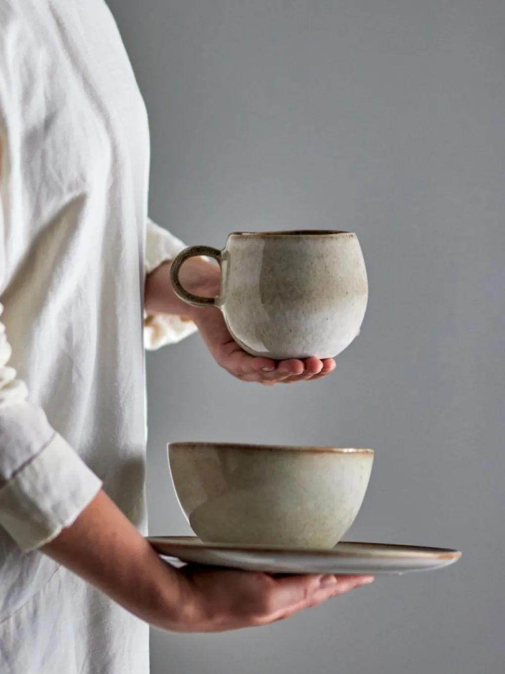 Bloomingville Mugg 'Sandrine' L - Grå