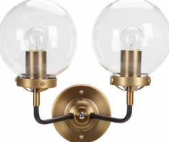 Fair Glare 2-pack Vägglampa 'Bright' - Mässing