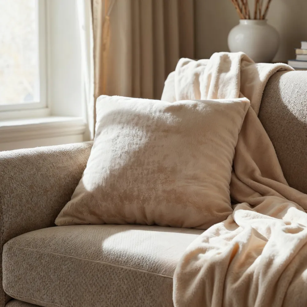 Reforma x Trendcarpet Pläd 'Aranga Super Soft Throw' 130x170cm - Beige