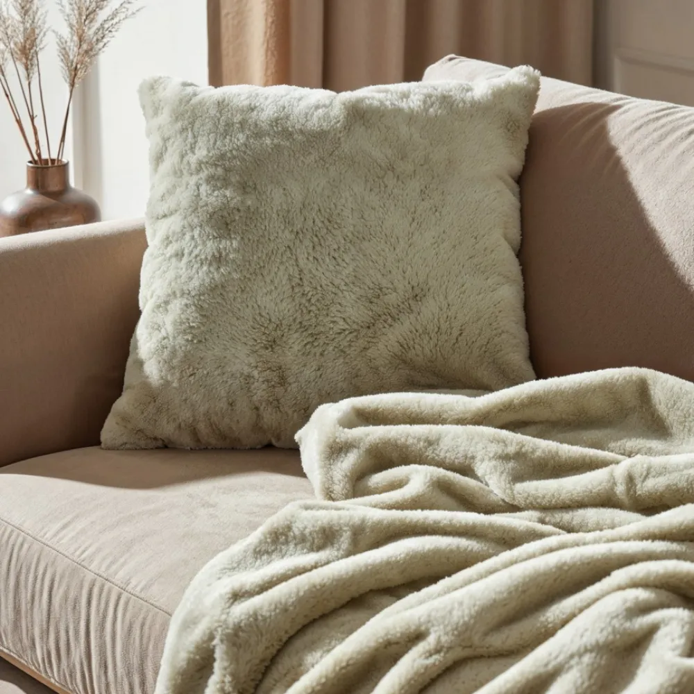 Reforma x Trendcarpet Pläd 'Aranga Super Soft Throw' 130x170cm - Ljusgrön