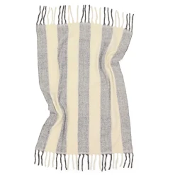 Reforma x Trendcarpet Pläd 'Beatriz Stripe' 130x170cm - Svart/vit
