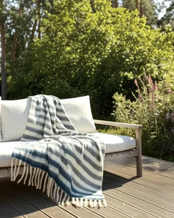 Reforma x Trendcarpet Pläd 'Carrie' 130x170cm - Blå