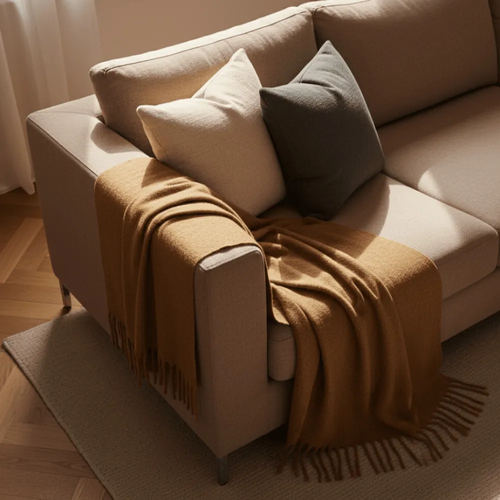 Reforma x Trendcarpet Pläd 'Samantha' 130x170cm - Brun