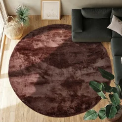 Reforma x Trendcarpet Rund matta 'Aranga Super Soft' - Mörk brun