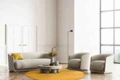 Reforma x Trendcarpet Rund matta 'Hamilton' - Saffron