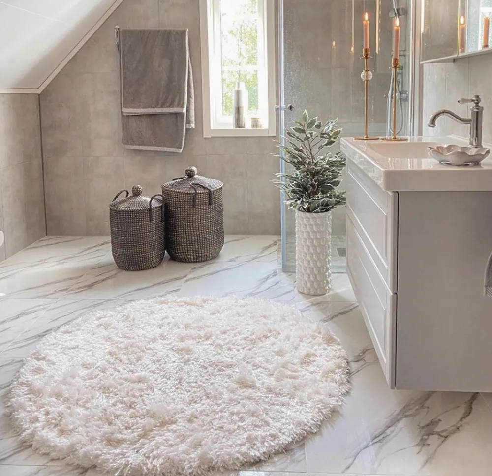 Reforma x Trendcarpet Rund matta 'Janjira' - Vit