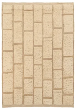 Reforma x Trendcarpet Ryamatta 'Leknes Handvävd Ull' - Beige