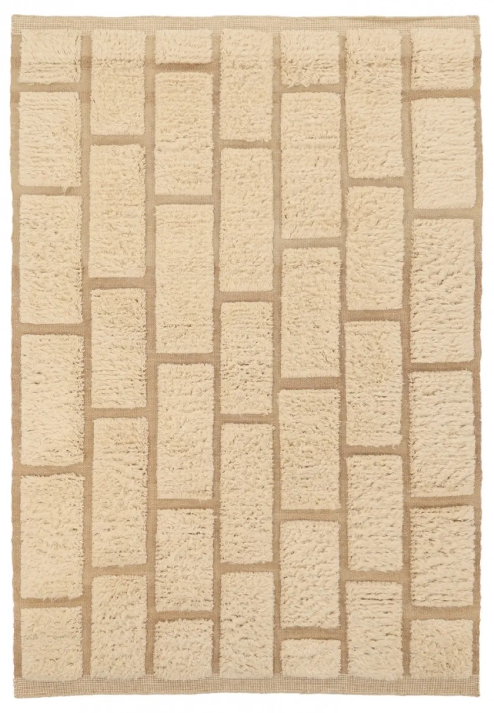 Reforma x Trendcarpet Ryamatta 'Leknes Handvävd Ull' - Beige