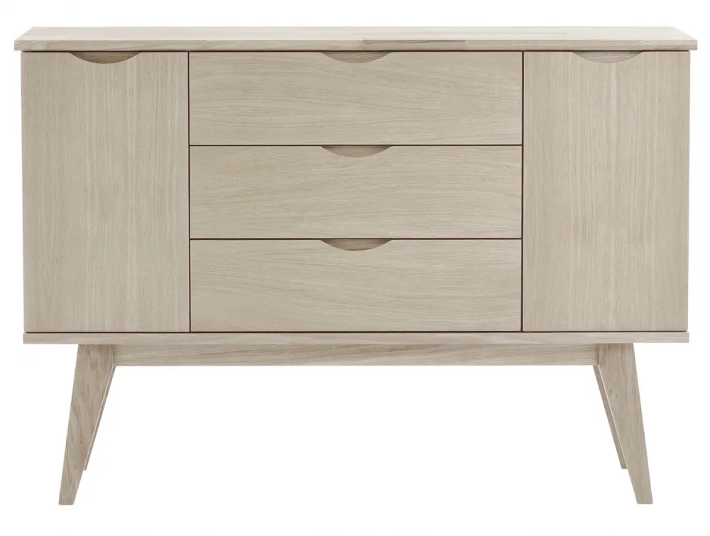 Rowico Home Sideboard 'Filippa' 122x85cm - Ek/Vitpigmenterad