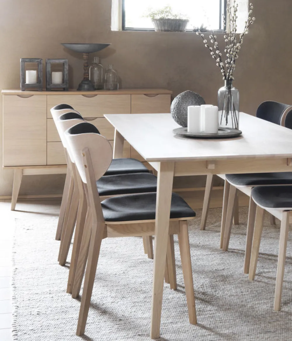 Rowico Home Sideboard 'Filippa' 122x85cm - Ek/Vitpigmenterad
