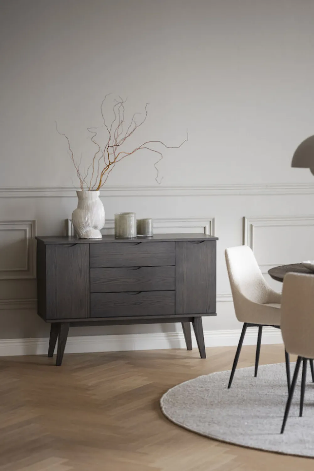 Rowico Home Sideboard 'Filippa' 122x85cm - Mörk ek