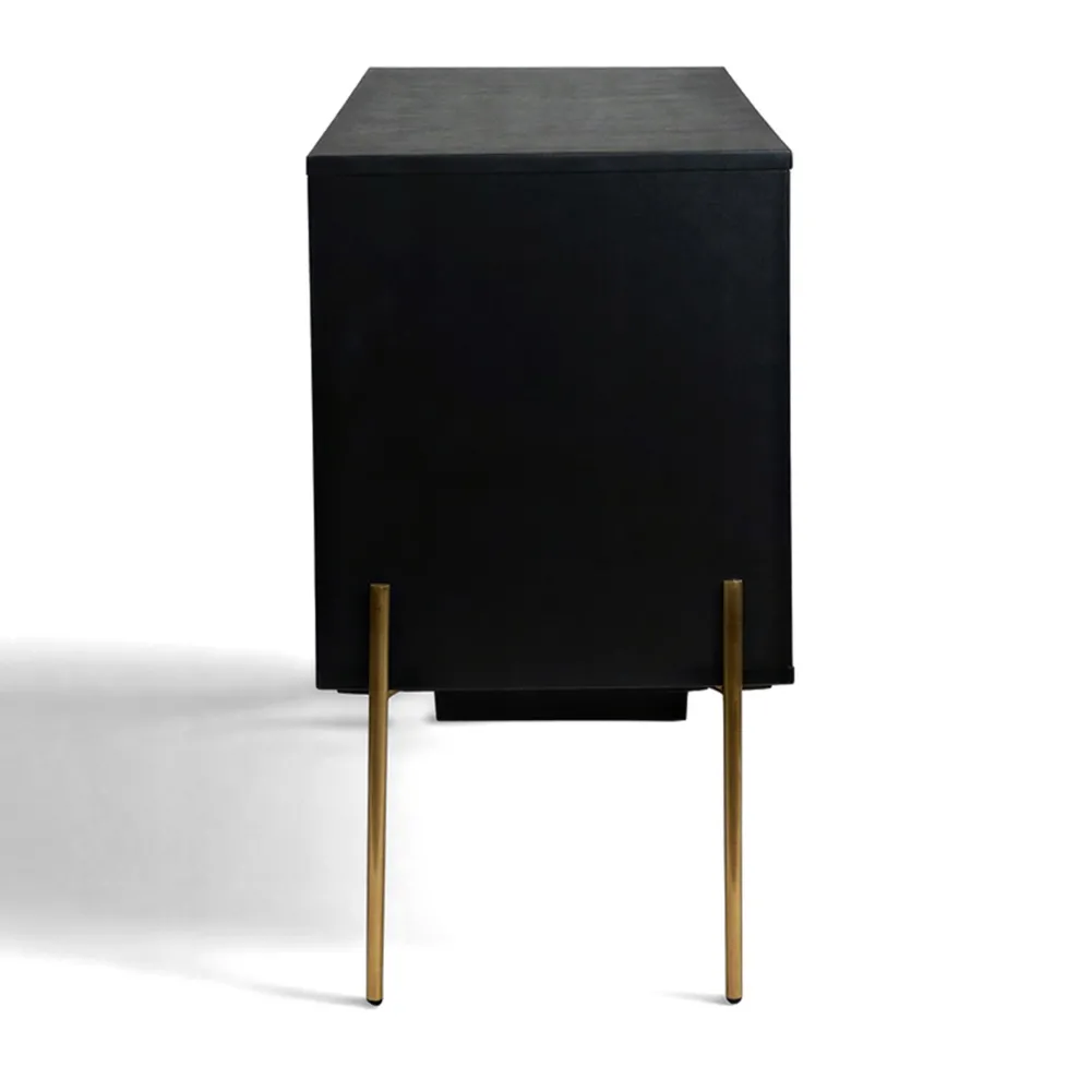Reforma Sideboard 'Frölunda' - Svart/Mässing