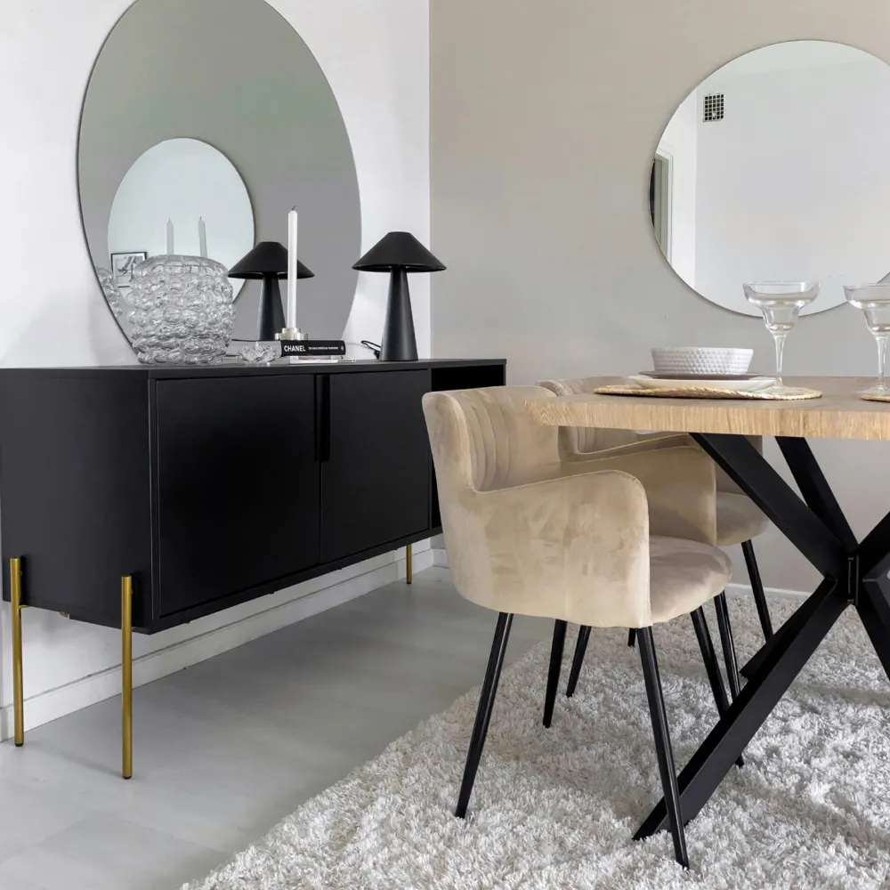 Reforma Sideboard 'Frölunda' - Svart/Mässing