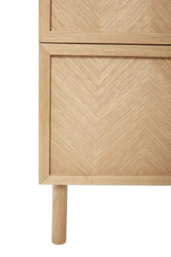 Hübsch Sidobord 'Herringbone' - Natur