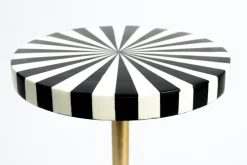 Zuiver Sidobord 'Strike Lucky' - Svart/Vit