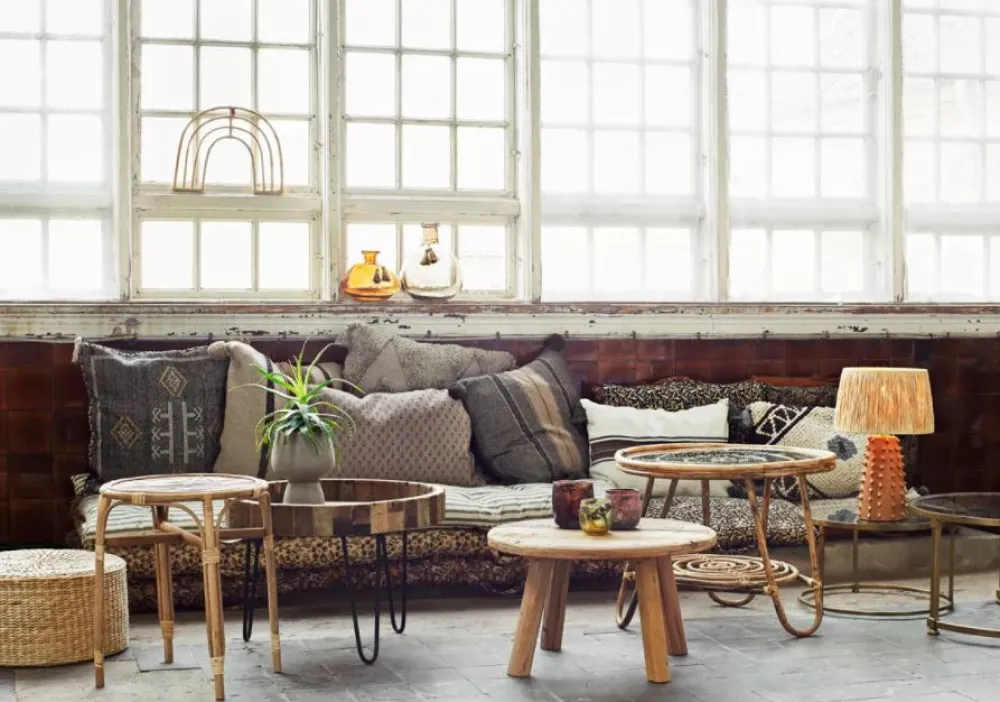 Madam Stoltz Sidobord 'Wooden Coffee Table' - Natur