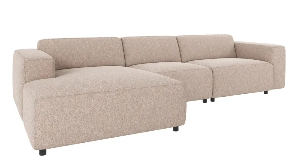 Rowico Home 4-Sitssoffa 'Willard' Schäslong V - Ljusbeige