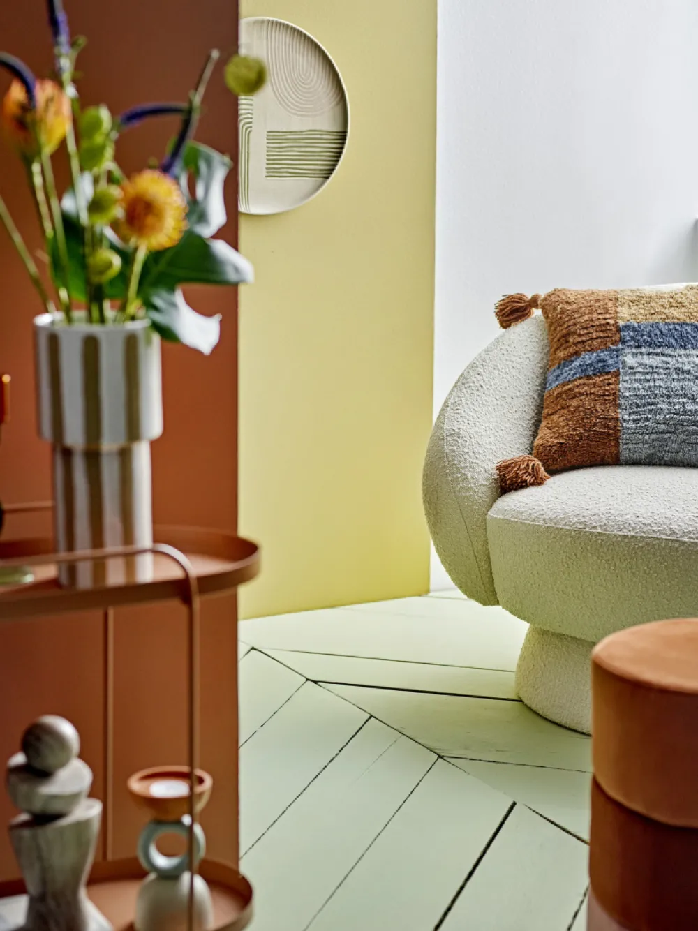 Bloomingville Sittpuff 'Bilbao' - Orange
