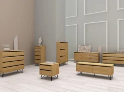 Reforma Sängbord 'Elle' - Ek/Svart
