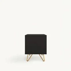 Reforma Sängbord 'Elle' - Svart/Mässing
