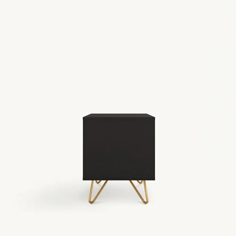 Reforma Sängbord 'Elle' - Svart/Mässing