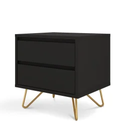 Reforma Sängbord 'Elle' - Svart/Mässing