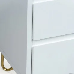 Reforma Sängbord 'Elle' - Vit/Mässing