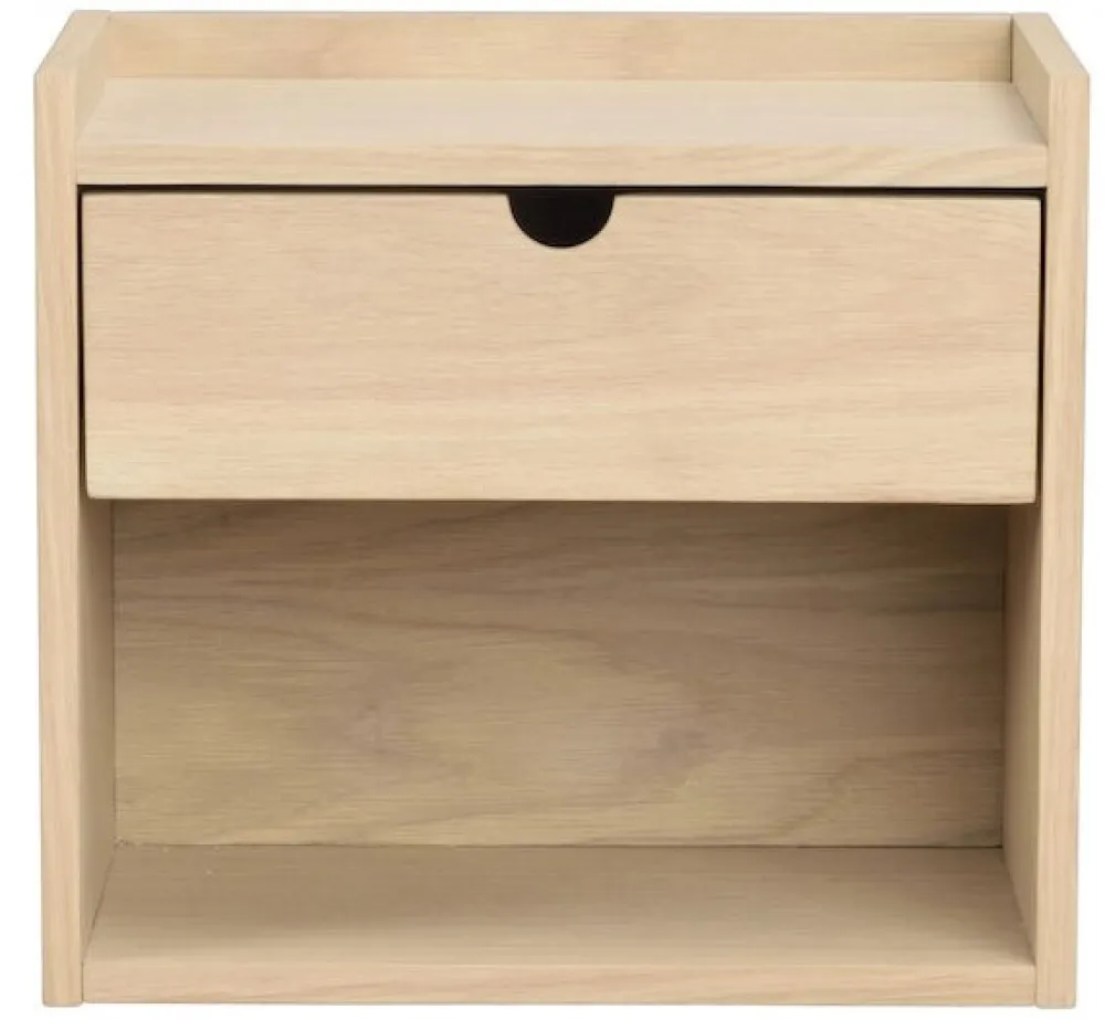 Rowico Home Sängbord/Vägghylla 'Hillmond' - Ljus ek