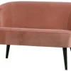WOOOD Soffa 'Sara' - Rosa/Sammet