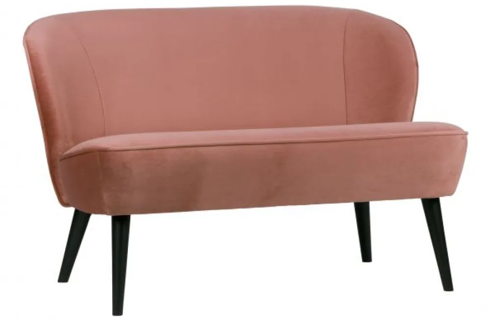 WOOOD Soffa 'Sara' - Rosa/Sammet
