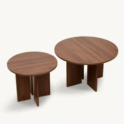 Reforma Soffbord 'Créme' Runt 75cm - Valnöt