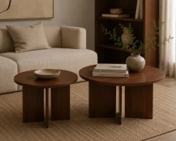 Reforma Soffbord 'Créme' Runt 55 cm - Valnöt