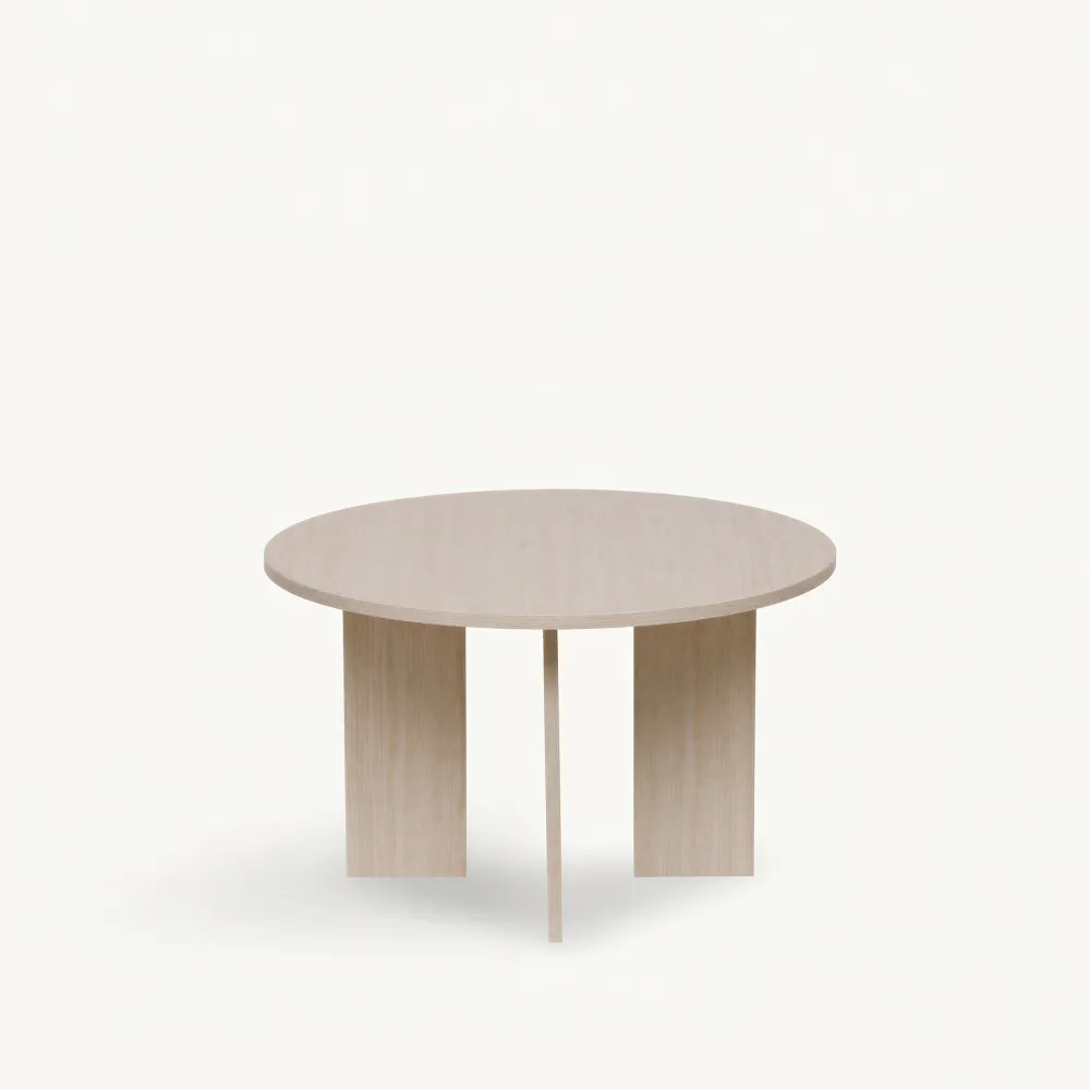 Reforma Soffbord 'Créme' Runt 75cm - Vitpigmenterad