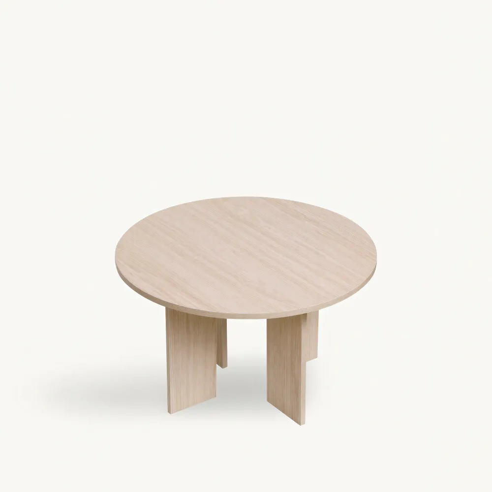 Reforma Soffbord 'Créme' Runt 75cm - Vitpigmenterad