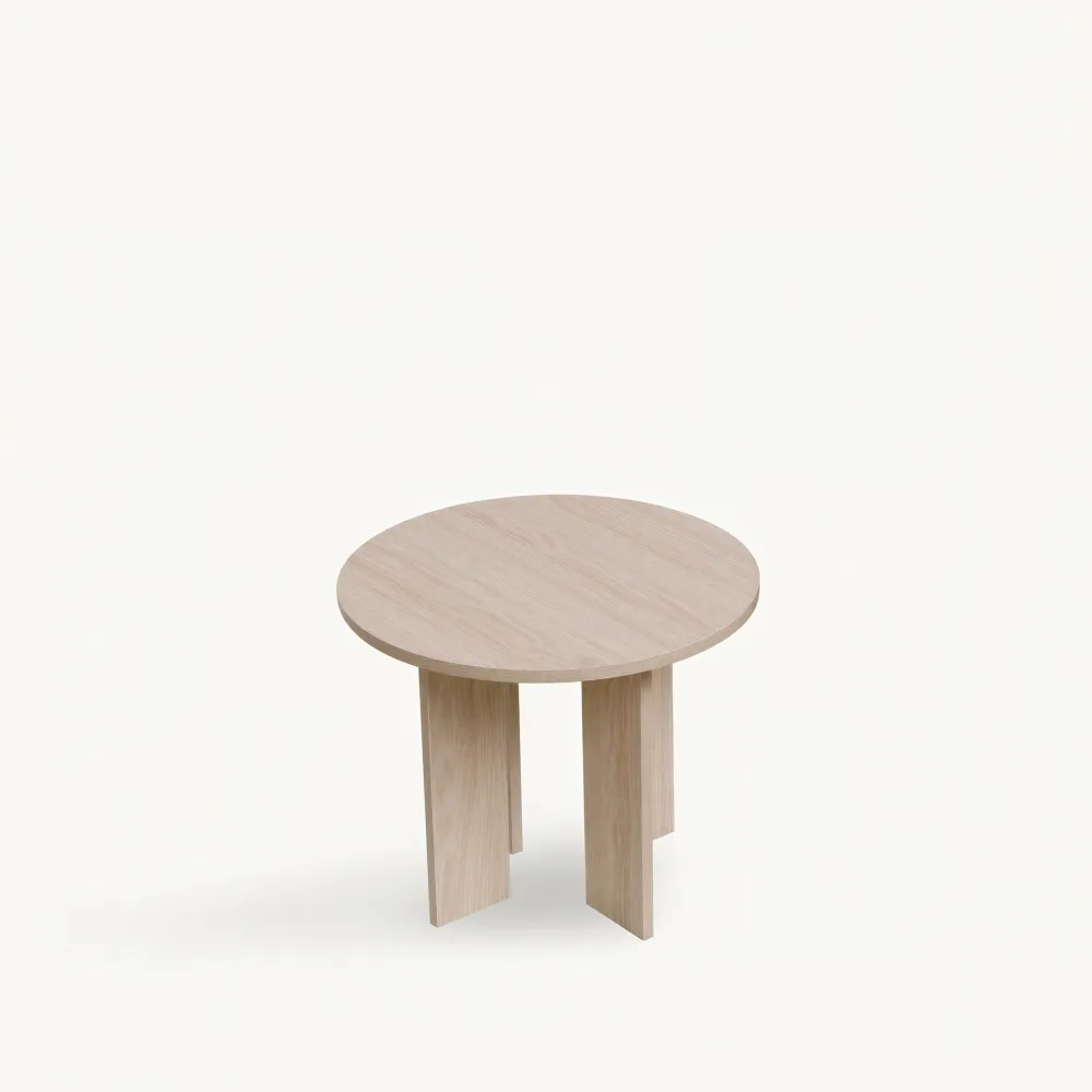 Reforma Soffbord 'Créme' Runt 55 cm - Vitpigmenterad