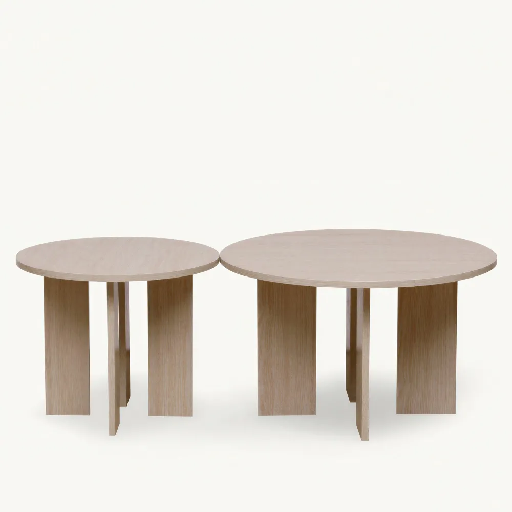Reforma Soffbord 'Créme' Runt 55 cm - Vitpigmenterad