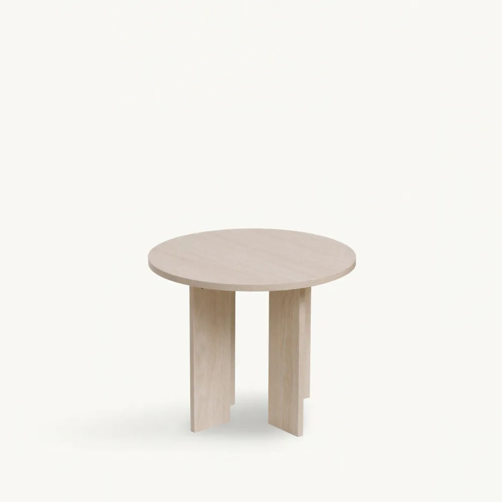 Reforma Soffbord 'Créme' Runt 55 cm - Vitpigmenterad