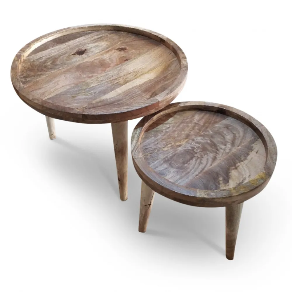 Vintage Soffbord 'Manarola' 2 delar - Natur