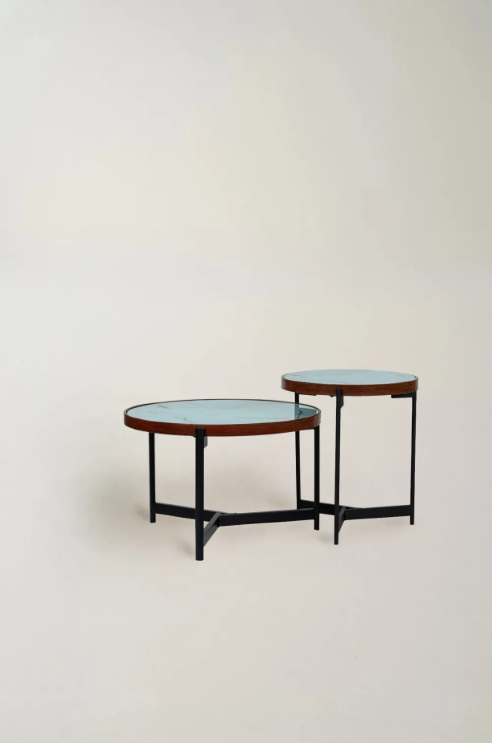 Reforma Soffbord 'Marble' 2 delar - Svart/Vit