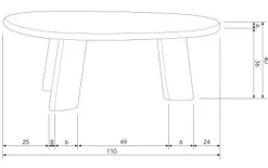 WOOOD Soffbord 'Roundly' - Valnöt