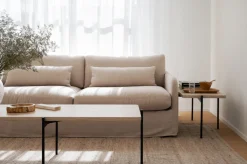 Rowico Home Soffbord 'Shelton' 145x60cm - Vitpigmenterad ek