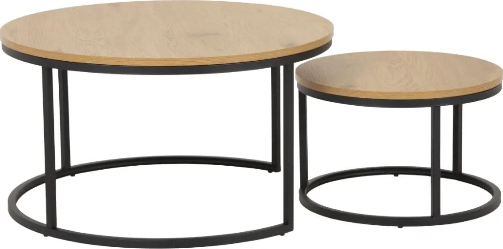 Reforma Soffbord 'Spiro' 80cm - Natur/Svart