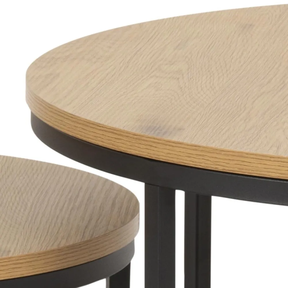 Reforma Soffbord 'Spiro' 80cm - Natur/Svart
